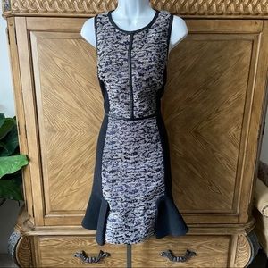 Rebecca Taylor print ruffle hem sleeveless dress